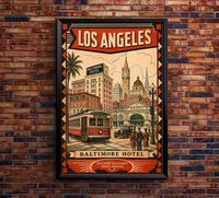 California - Baltimore Hotel - Vintage Tourism Travel Poster