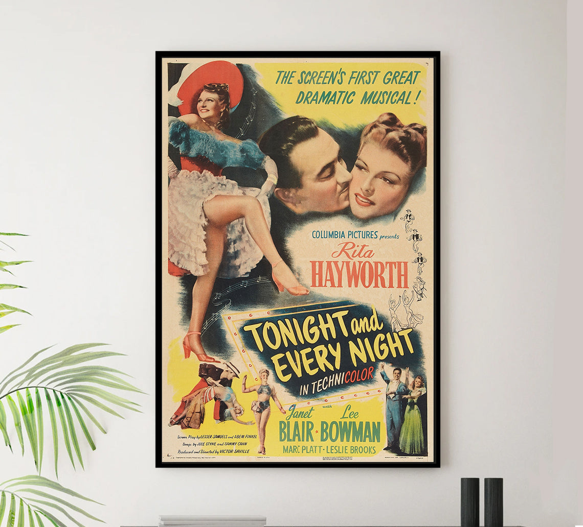 Tonight and Every Night 1945 - Rita Hayworth - US - Classic Movie Poster