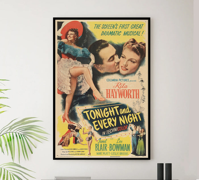 Tonight and Every Night 1945 - Rita Hayworth - US - Classic Movie Poster