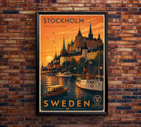 Sweden - Tourism - v1 - Vintage Travel Poster