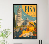 Italy - Pisa - Vintage Tourism Travel Poster