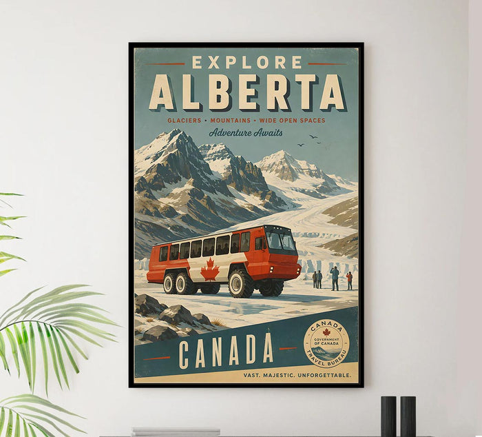 Canada - Explore Alberta - Vintage Tourism Travel Poster