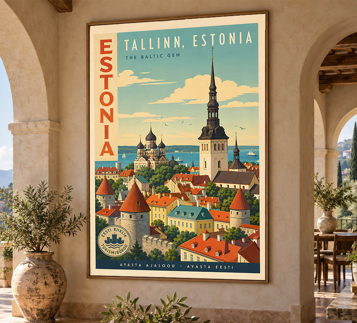 Estonia - Tourism - v1 - Vintage Travel Poster