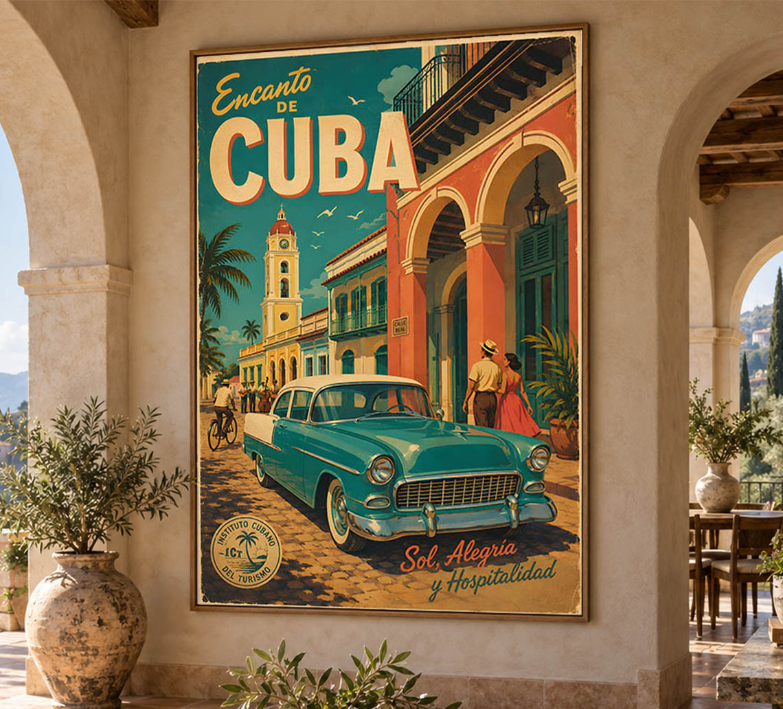 Cuba - Tourism - v1 - Vintage Travel Poster