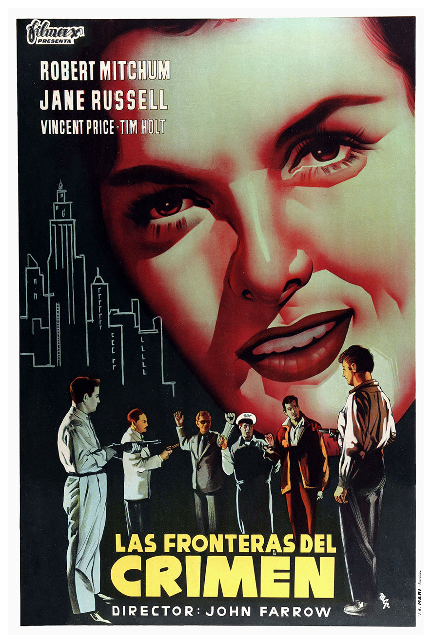 His Kind of Woman 1951 - Spain - v1 - Classic Movie Poster