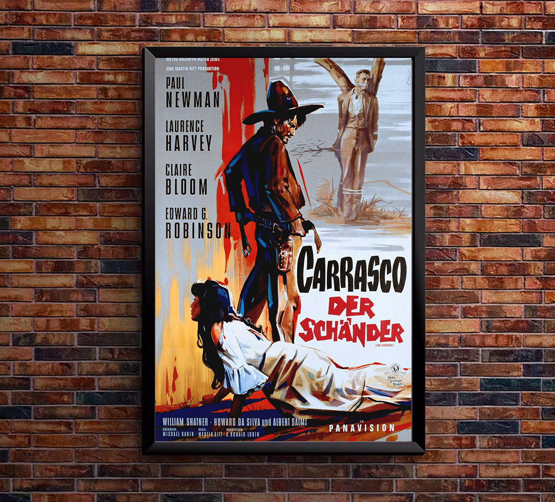 The Outrage 1964 - Paul Newman - Germany - Classic Movie Poster