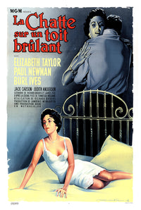 Cat on a Hot Tin Roof 1958 - Paul Newman - France - Classic Movie Poster
