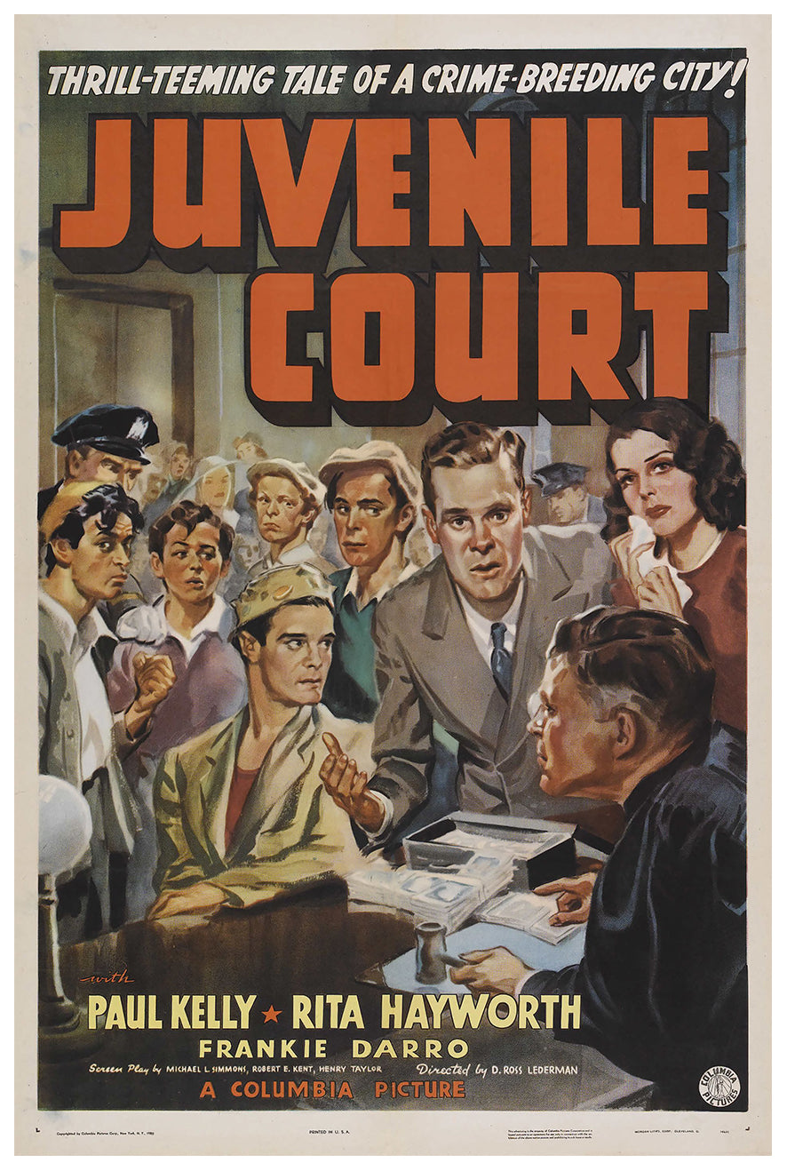 Juvenile Court 1938 - Rita Hayworth - US - Classic Movie Poster