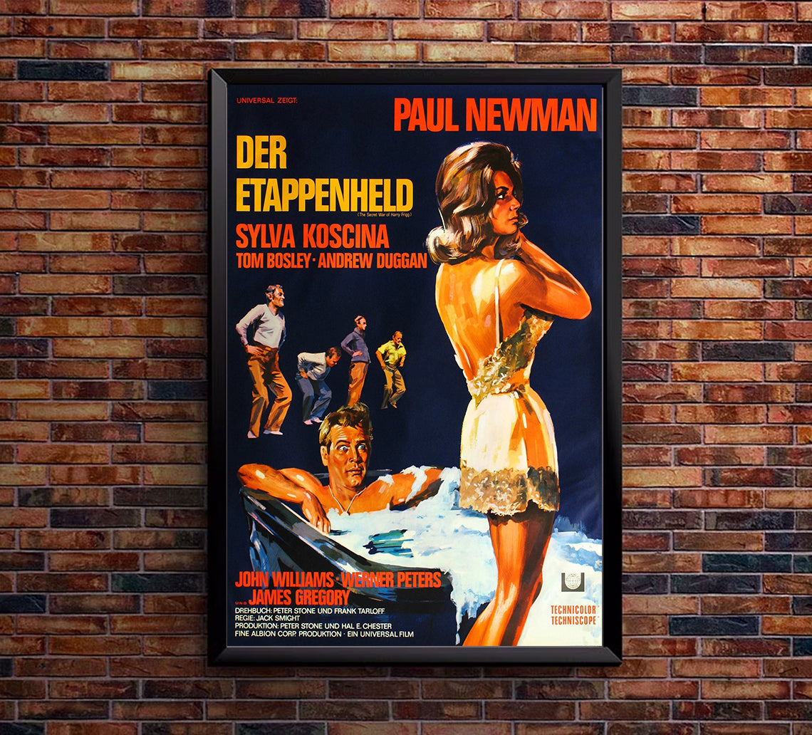 The Secret War of Harry Frigg 1968 - Paul Newman - Germany - Classic Movie Poster