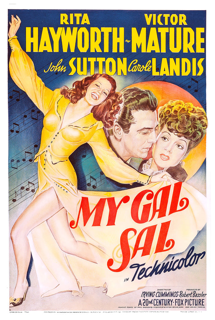 My Gal Sal 1942 - Rita Hayworth - US (3) - Classic Movie Poster