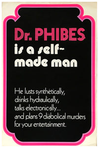 The Abominable Dr. Phibes 1971 - United Kingdom - v3 - Classic Movie Poster