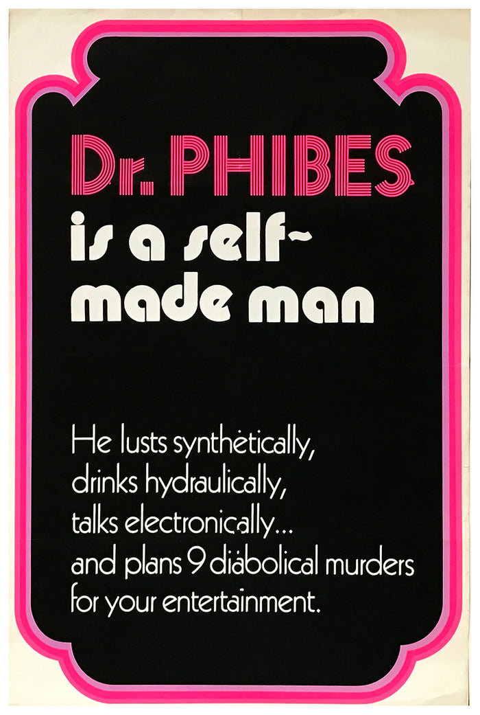The Abominable Dr. Phibes 1971 - United Kingdom - v3 - Classic Movie Poster