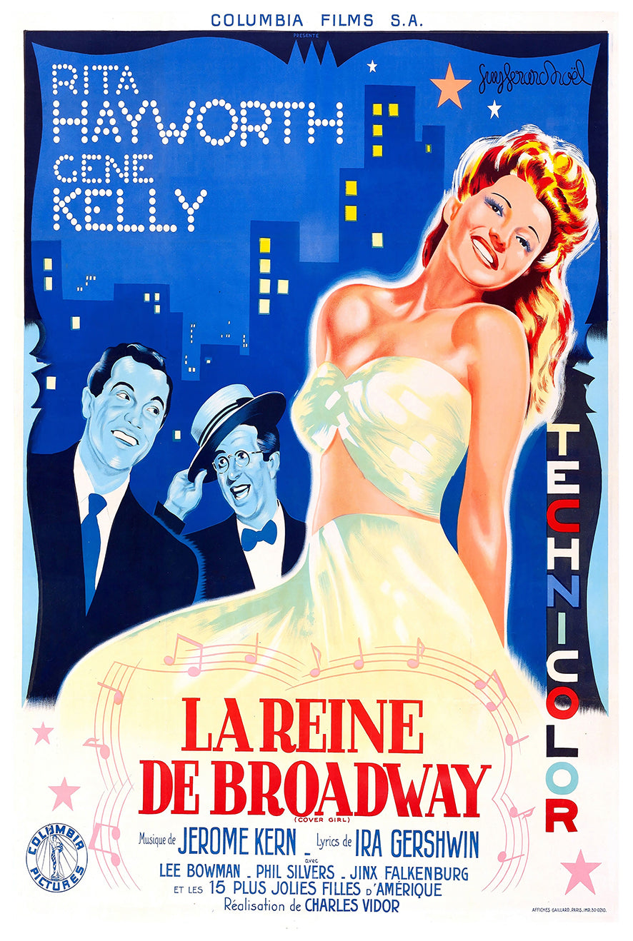 Cover Girl 1944 - Rita Hayworth - France (2) - Classic Movie Poster