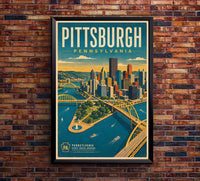 Pennsylvania - Pittsburgh - Vintage Tourism Travel Poster