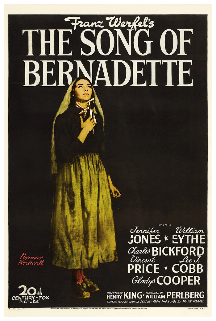 The Song of Bernadette 1943 - US - v1 - Classic Movie Poster