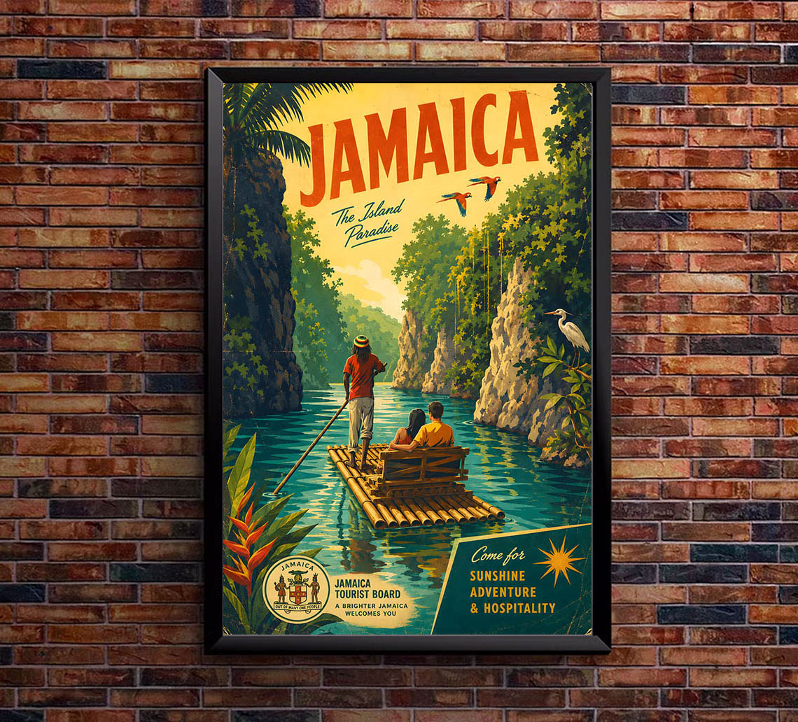 Jamaica - Tourism - v1 - Vintage Travel Poster