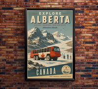 Canada - Explore Alberta - Vintage Tourism Travel Poster