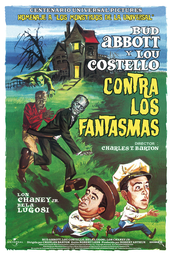 Bud Abbott Lou Costello Meet Frankenstein 1948 - Spain - v1 - Classic Movie Poster