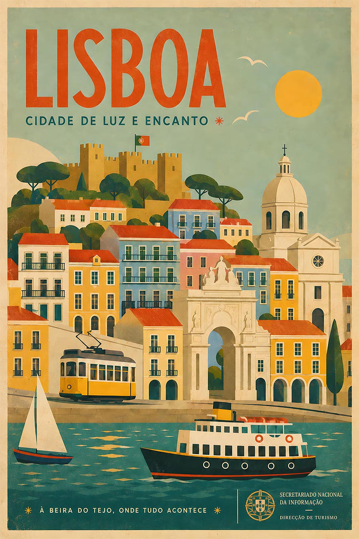 Portugal - Lisboa - Vintage Tourism Travel Poster