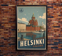 Finland - Helsinki - Vintage Tourism Travel Poster