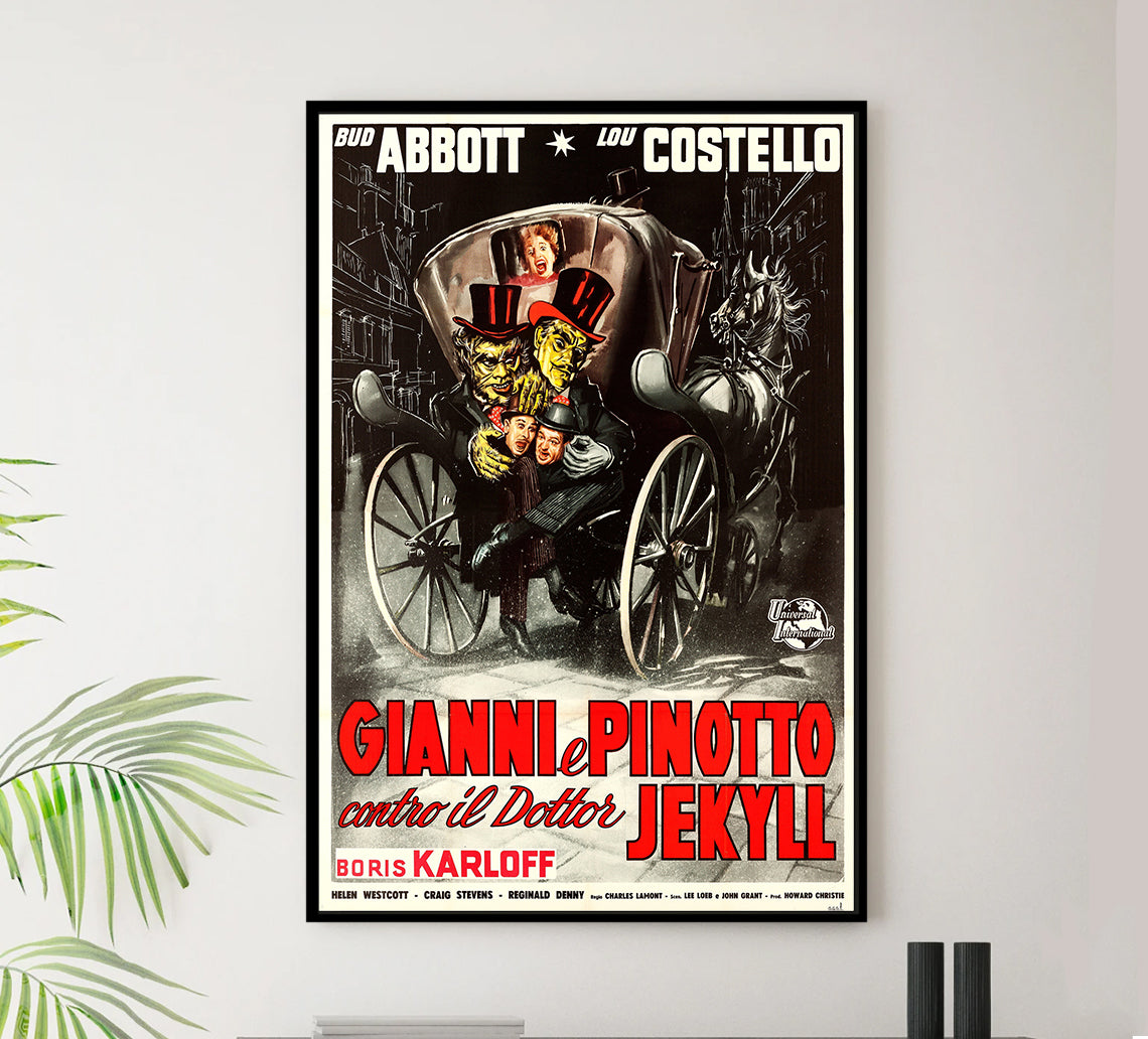 Abbott and Costello Meet Dr. Jekyll and Mr. Hyde 1953 - Italy - v1 - Classic Movie Poster