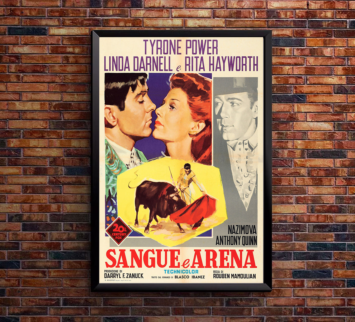 Blood and Sand 1941 - Rita Hayworth - Italy - Classic Movie Poster