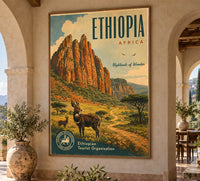 Africa - Ethopia - Vintage Tourism Travel Poster