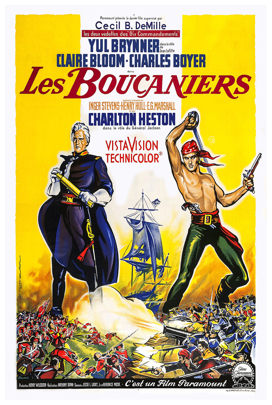 The Buccaneer 1958 - France - v1 - Classsic Movie Poster