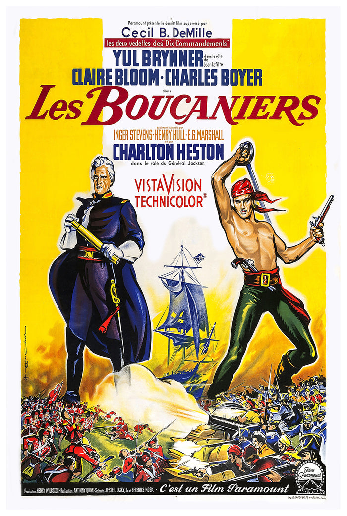The Buccaneer 1958 - France - v1 - Classsic Movie Poster