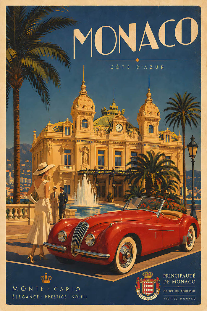 Monaco - Tourism - v1 - Vintage Travel Poster