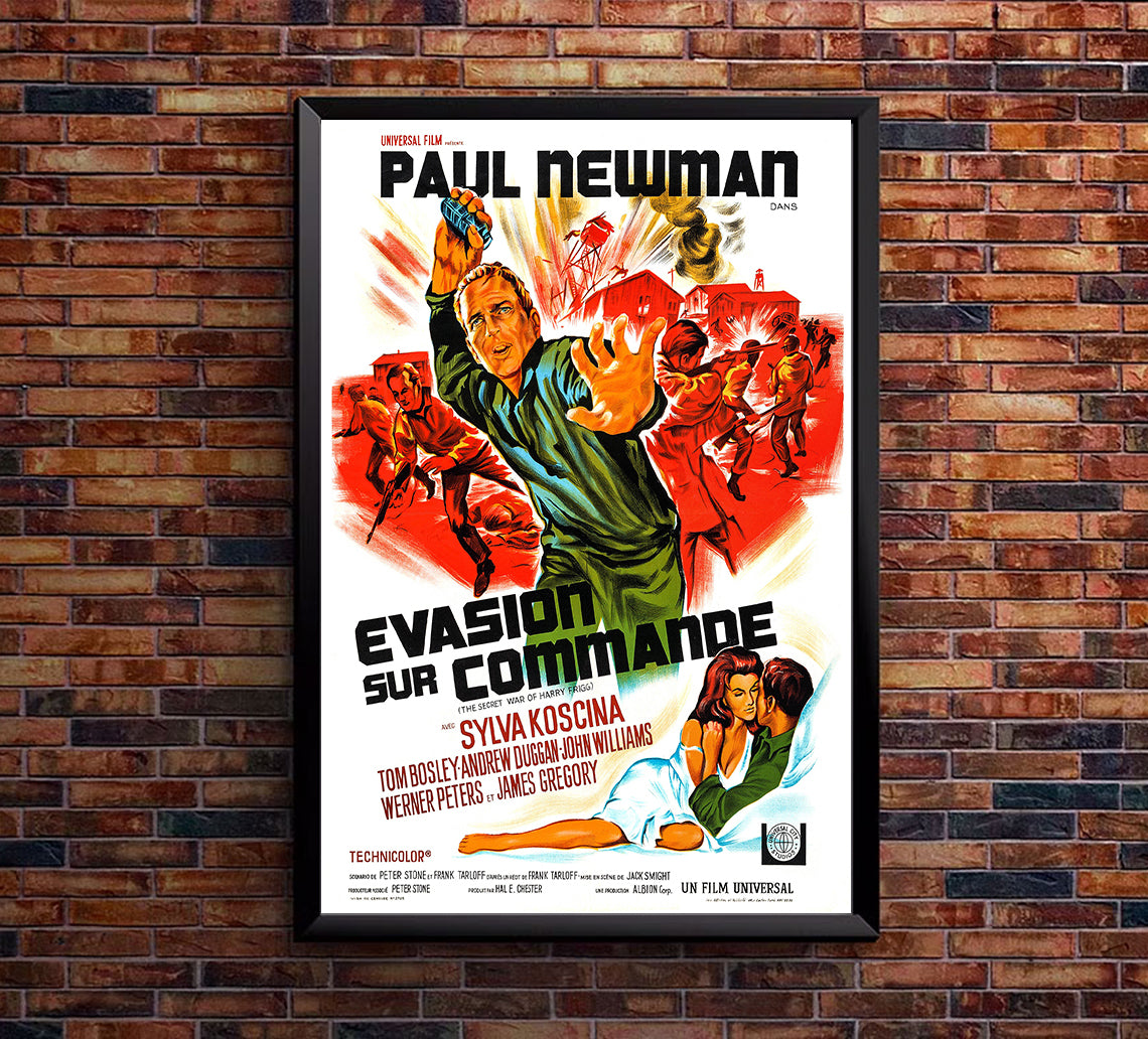The Secret War of Harry Frigg 1968 - Paul Newman - France (2) - Classic Movie Poster