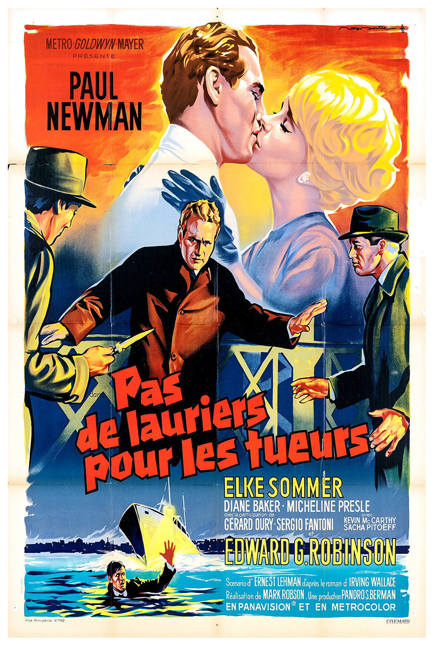 The Prize 1963 - Paul Newman - France - Classic Movie Poster