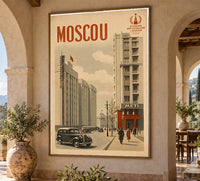 Russia - Moscou - Vintage Tourism Travel Poster