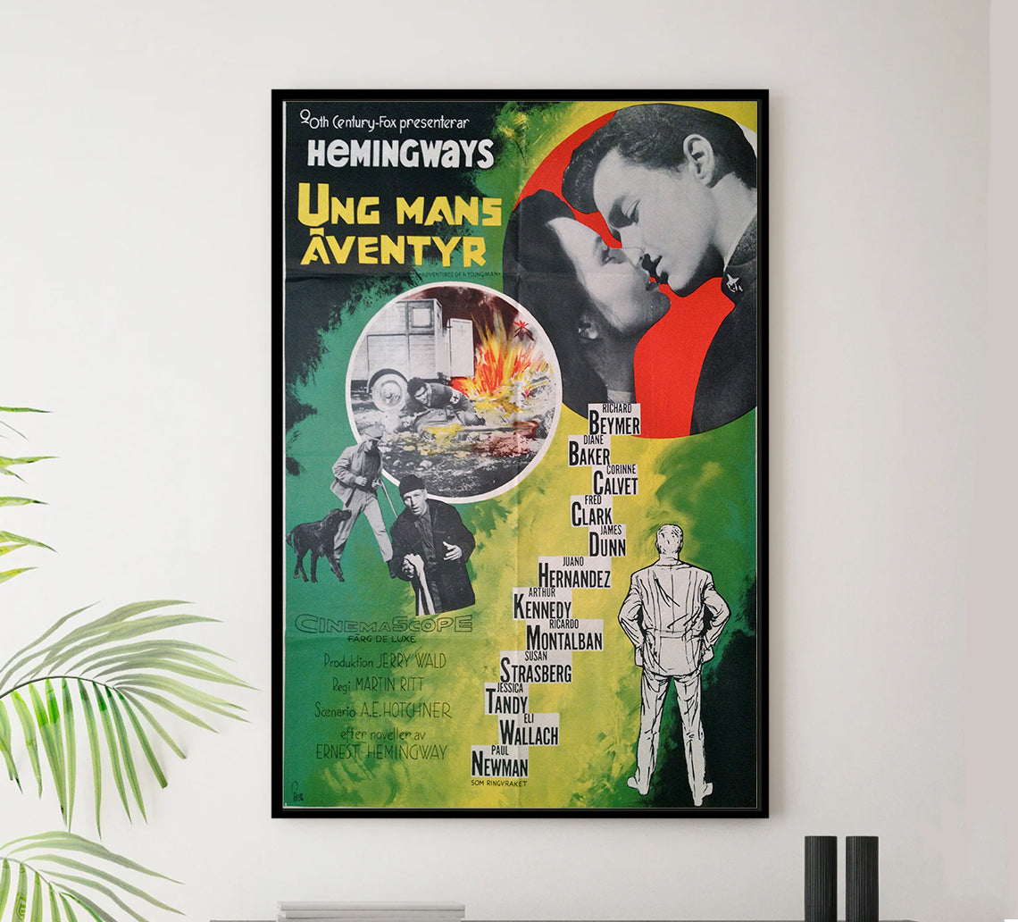 Hemingway's Adventures of a Young Man 1962 - Paul Newman - Sweden - Classic Movie Poster