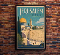 Israel - Jerusalem v2 - Vintage Tourism Travel Poster