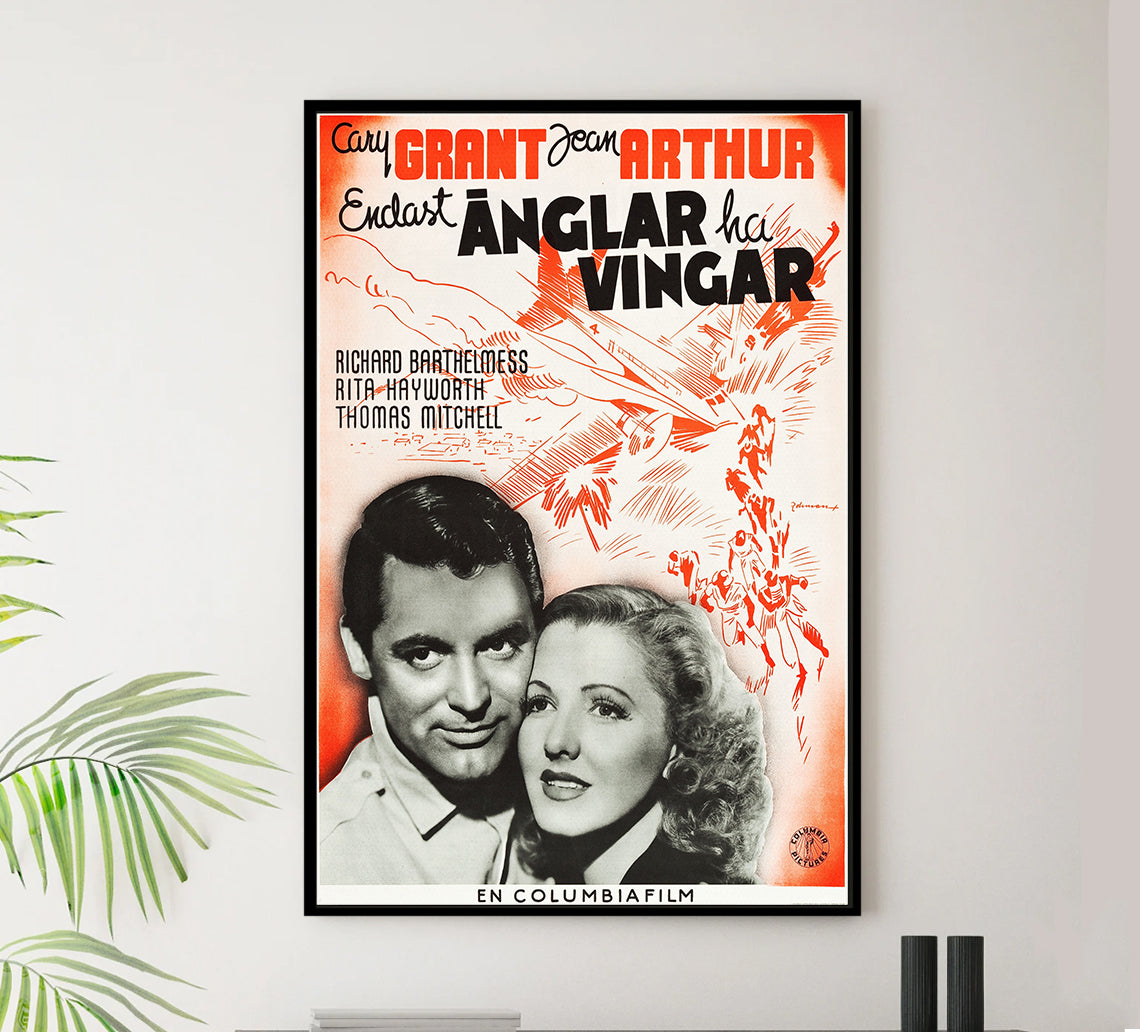 Only Angels Have Wings 1939 - Rita Hayworth - Sweden - Classic Movie Poster