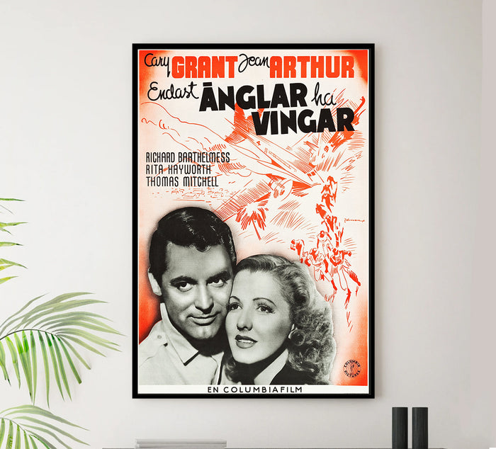 Only Angels Have Wings 1939 - Rita Hayworth - Sweden - Classic Movie Poster