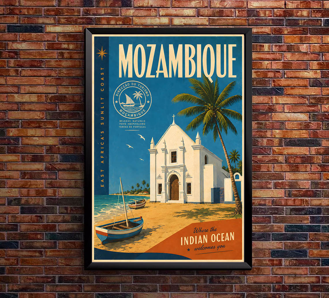 Mozambique - Tourism - v1 - Vintage Travel Poster