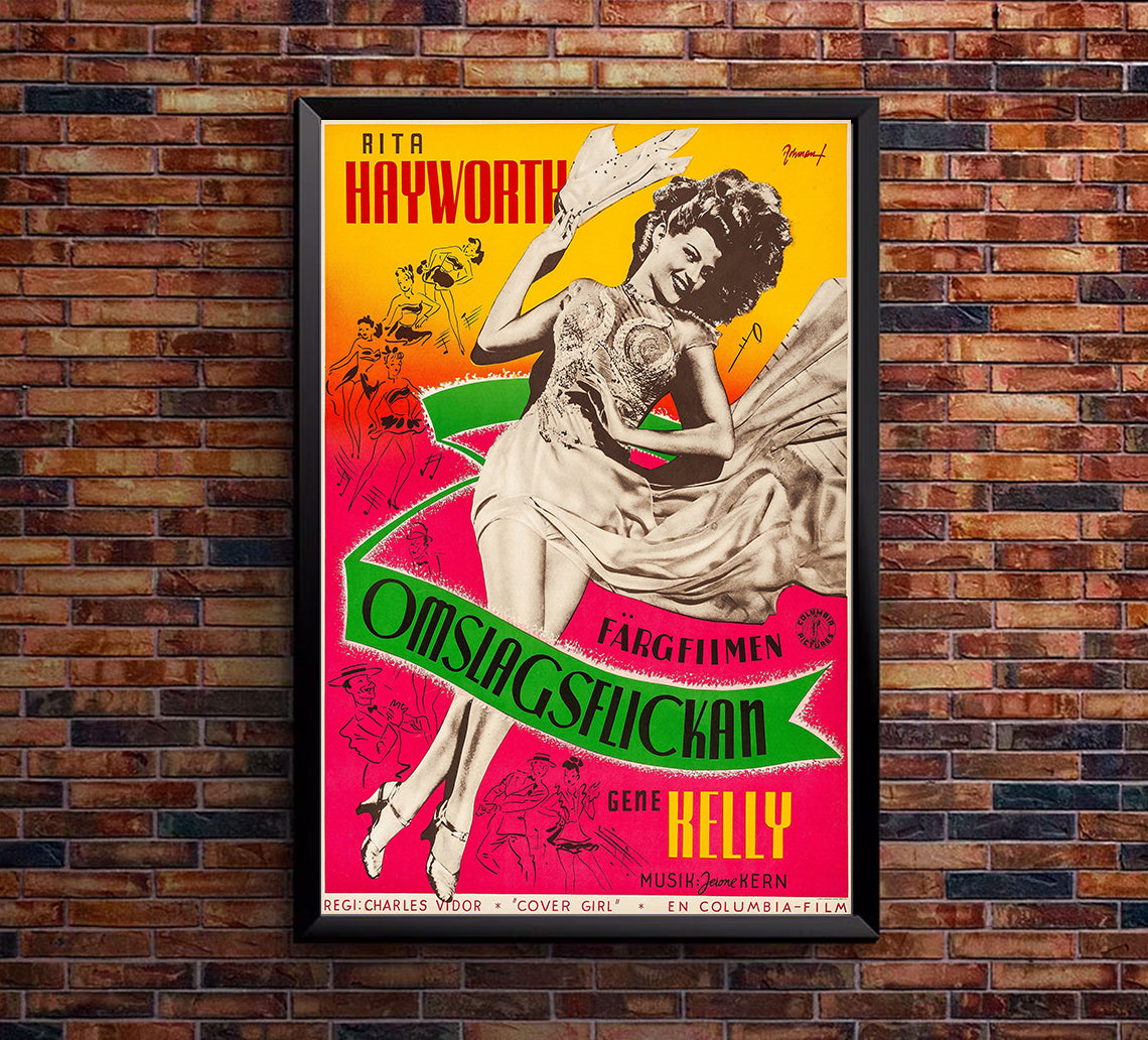 Cover Girl 1944 - Rita Hayworth - Sweden - Classic Movie Poster