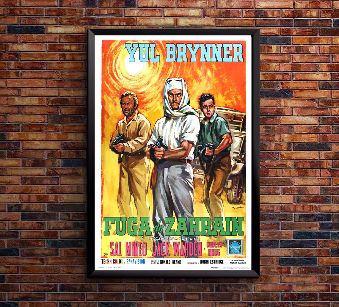 Escape from Zahrain 1962 - Italy - v2 - Classsic Movie Poster