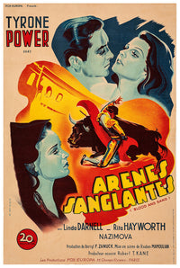 Blood and Sand 1941 - Rita Hayworth - France - Classic Movie Poster