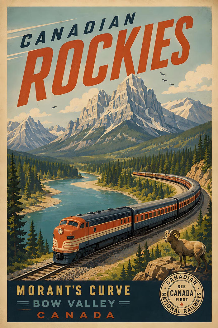 Canada - Rockies - Vintage Tourism Travel Poster