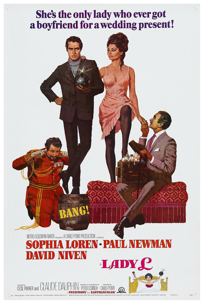 Lady L 1965 - Paul Newman - US (2) - Classic Movie Poster