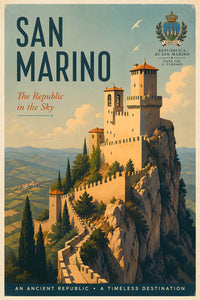 San Marino - Tourism - v1 - Vintage Travel Poster