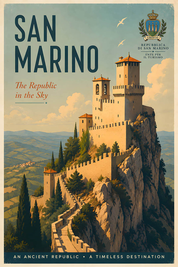 San Marino - Tourism - v1 - Vintage Travel Poster