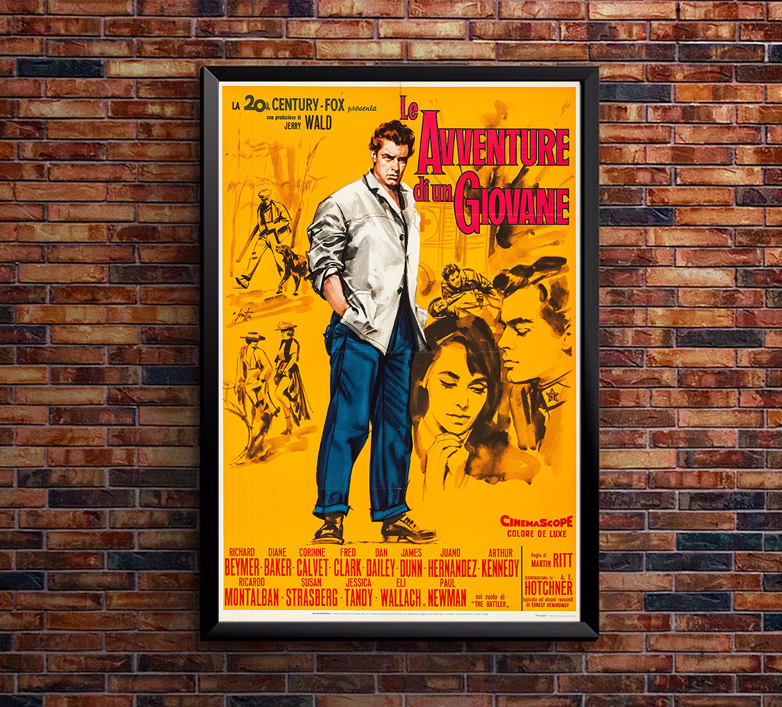 Hemingway's Adventures of a Young Man 1962 - Paul Newman - Italy - Classic Movie Poster