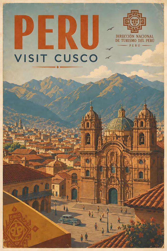 Peru - Cusco - Vintage Tourism Travel Poster