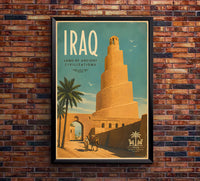 Iraq - Ancient Land - Tourism - v1 - Vintage Travel Poster