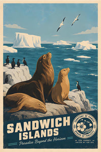 UK - Sandwich Islands - Vintage Tourism Travel Poster
