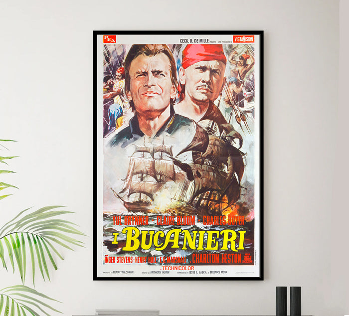 The Buccaneer 1958 - Italy - v4 - Classsic Movie Poster